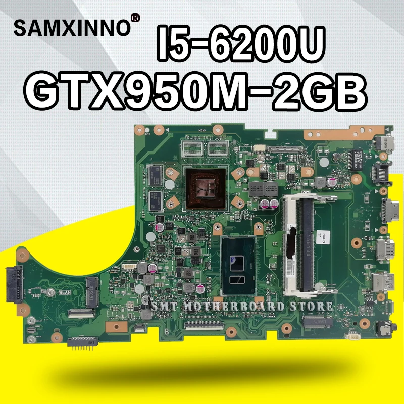 

X756UX MAIN_BD./I5-6200U GTX950M-2GB DDR4 материнская плата для For Asus X756U X756UXM K756U X756UB Материнская плата ноутбука тест ОК