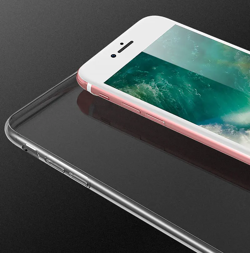 100 шт./лот, прозрачный силиконовый мягкий ТПУ чехол s для iPhone 7 8 6 6S Plus X XS MAX XR, Прозрачный чехол для iPhone 5 5S SE для телефона 7Plus