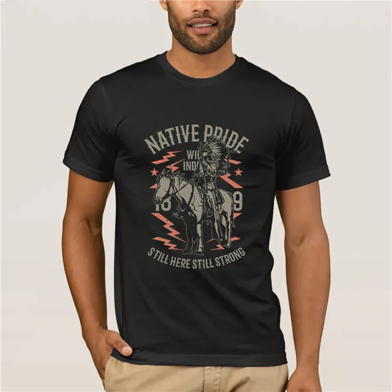 Мужская футболка с графическим принтом Native Pride Tnew круглым вырезом и короткими