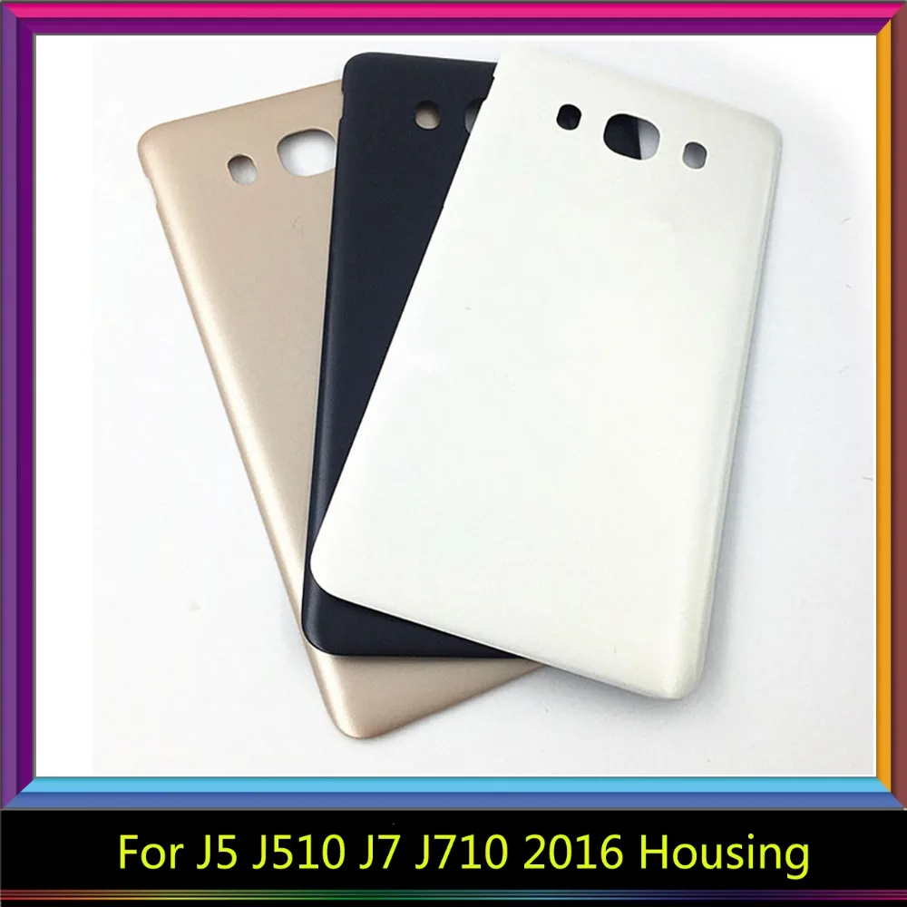 10 шт./лот для samsung Galaxy J5 J510 J510F 2016 J7 J710 J710F назад Батарея Крышка задняя дверь Корпус
