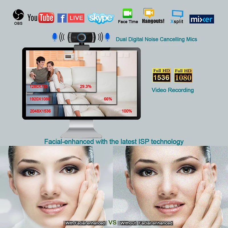 FELYBY Full HD веб-камера 1080p игровая веб-камера с микрофоном для видео-чата и записи совместима с ПК-ноутбуком Xbox One