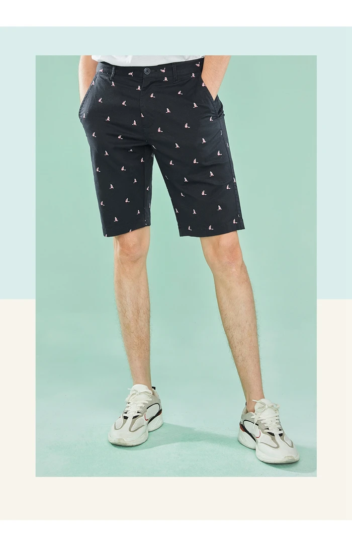 Giordano повседневные зауженные шорты из натурального хлопка slim fit,с вышивками на них,имеется три варианта окраса