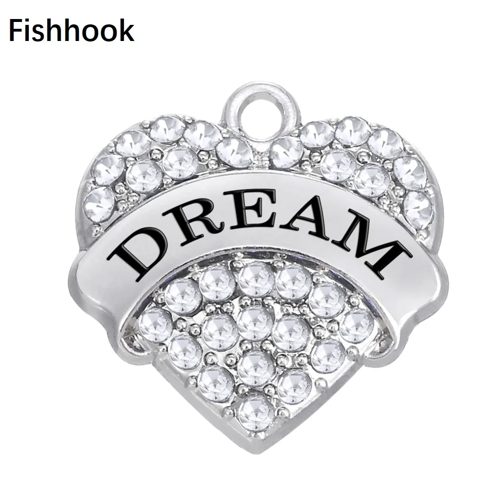 Рыболовные крючки вдохновляющие 2017 &quotмечта&quot Сердце Хрустальные Подвески для