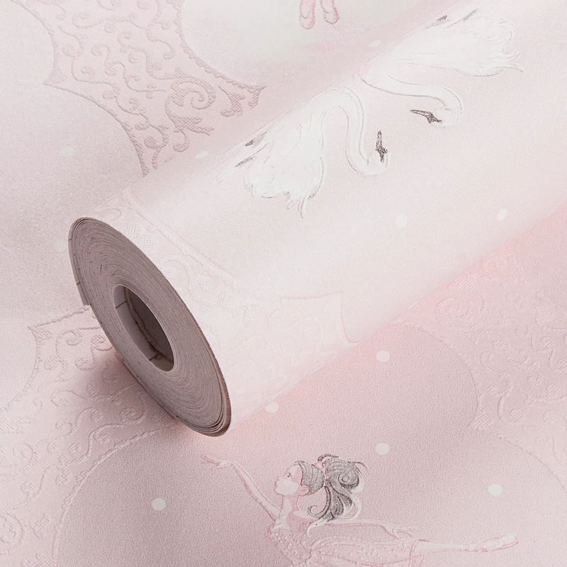 3D Self Adhesive Wallpapers Dancing Girls Wallcoverings Vintage decal for Kid Room Wallpaper &ampWall Paper papel de parede 5 Meter |
