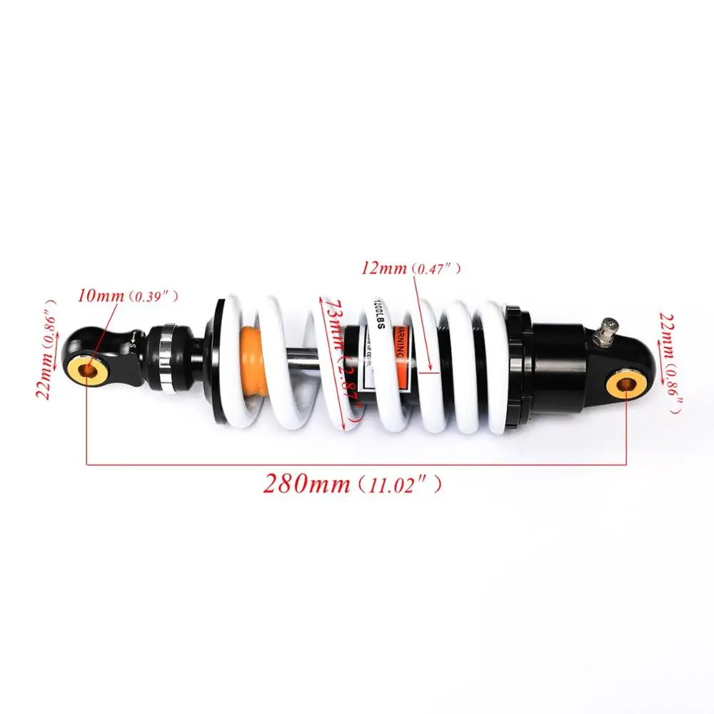 TDPRO 280 мм задний амортизатор мотоциклетная подвеска пружина подходит для 125cc 140cc 160cc Dirt Pit Pro Bike Quad ATV 1200Lbs