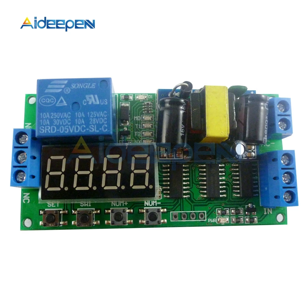 

AC 110V 220V IO23B01 Time Delay Relay Module Multifunction Self-lock Relay Converter PLC Cycle Timer Relay Switch Time Delay