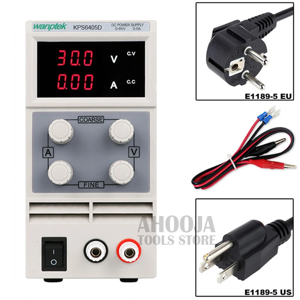 KPS6405D 64V5A светодиодный цифровой Регулируемый мини DC источник питания маностат