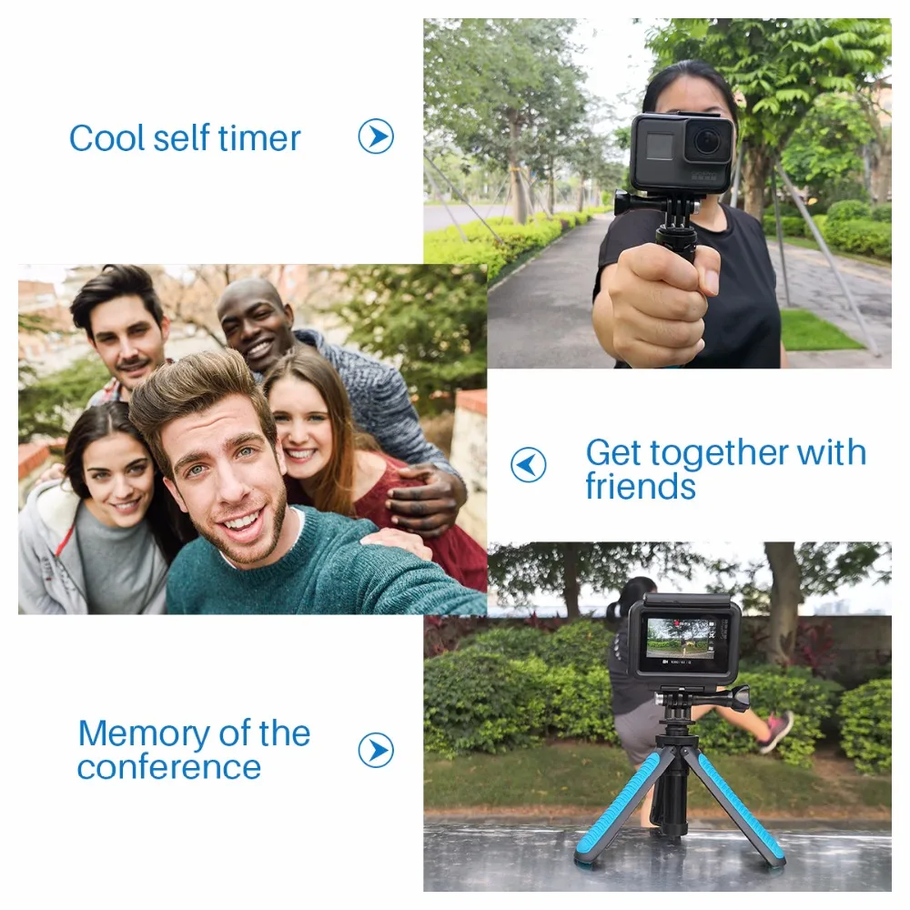 2 в 1 Мини штатив Трипод для камеры DJI Osmo экшн рукоятки штангу Смарт розетки селфи