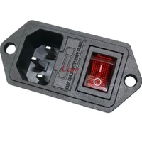 1pc ac power socket ac 09 three in one switch with fuse seat ac electrical socket outlet 4 pin switch with light 10a czyc