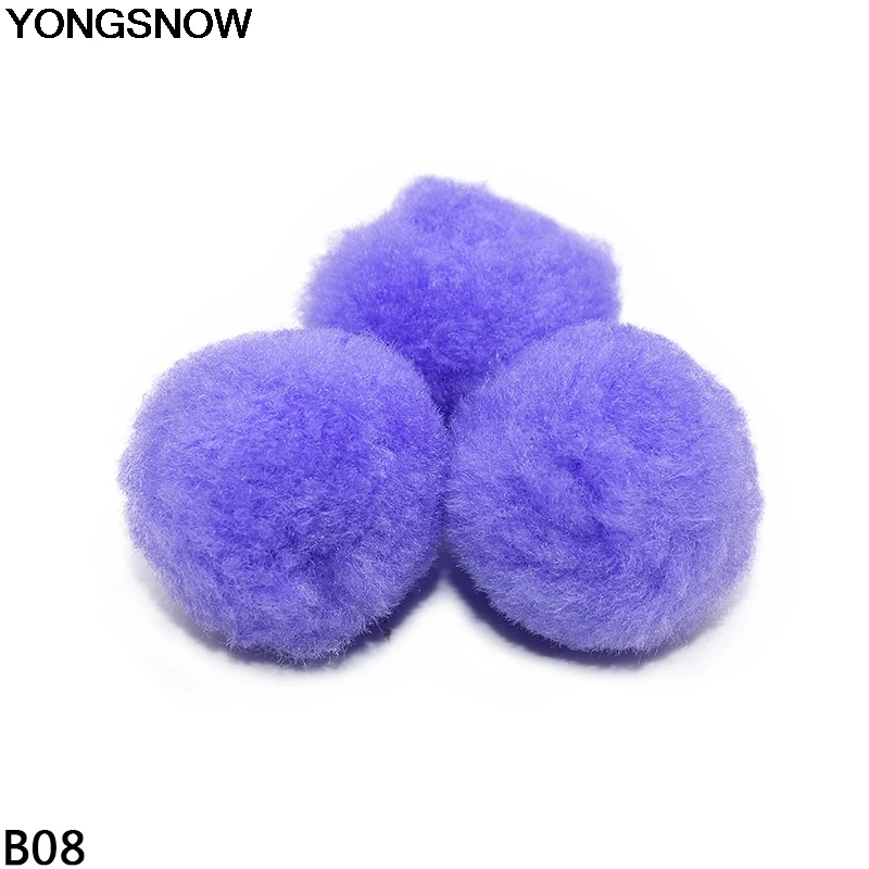 B08 YONGSNOW 40 мм милые пушистые плюшевые мягкие помпоны шар ручной работы детские игрушки Свадебные вечерние украшения для дома DIY товары для шитья и рукоделия - Цвет: B08