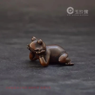 

Карман (чайный питомец. Милая лягушка) Античная бронзовая резьба с маленькими орнаментами