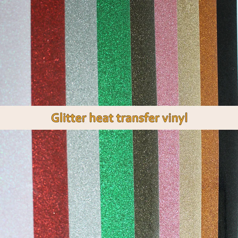 

1 sheet 30cmx30cm Glitter vinyl for heat transfer heat press cutting plotter