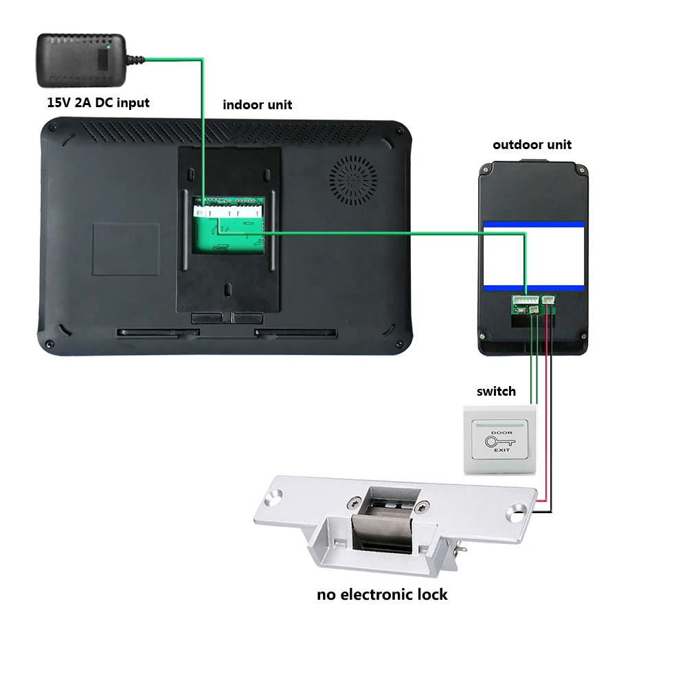 9 дюймов 2 монитора проводной/беспроводной Wifi RFID пароль видео дверной звонок