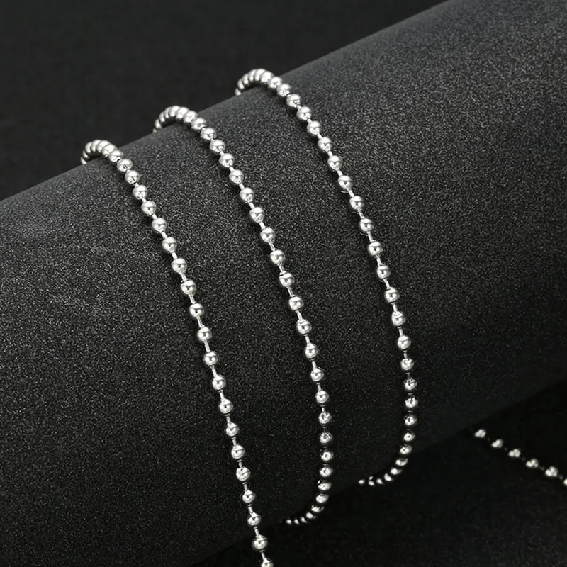 ZHUKOU 3dollars/1m Stainless Steel chain women Necklace Accessories for Jewelry 2mm width handmade Bracelet jewelry making | Украшения и
