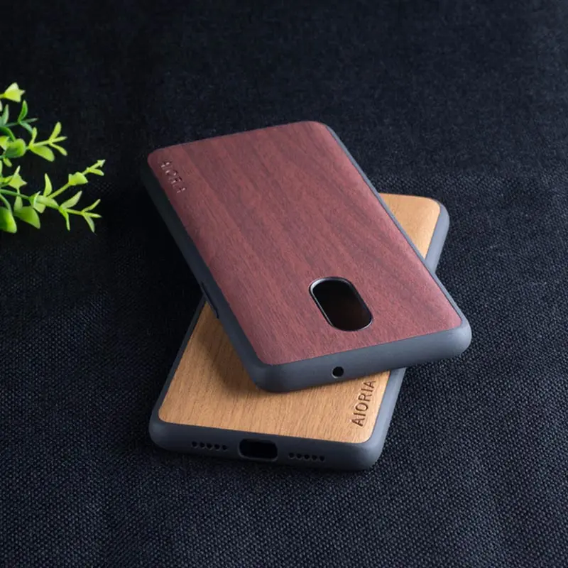 Чехол с деревянным узором для Oneplus 7 Мягкий ТПУ силиконовый материал и дерево