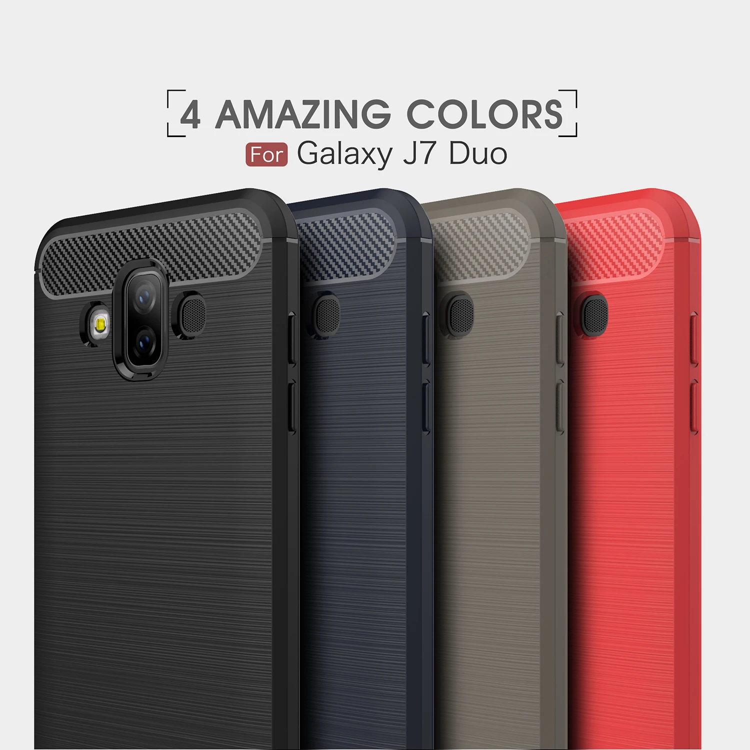 Чехол Wolfsay для Samsung Galaxy J7 Duo (2018) ударопрочный резиновый силиконовый чехол из ТПУ