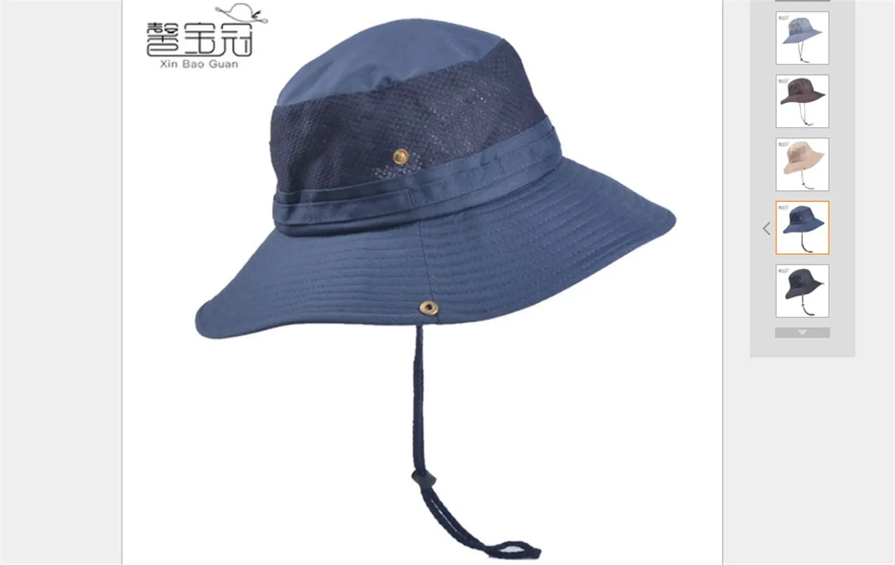 Blue Новинка, Панама, кепка для рыбалки, козырек от солнца, сафари, летняя мужская шляпа для рыбалки, кемпинга, улицы - Color: Blue