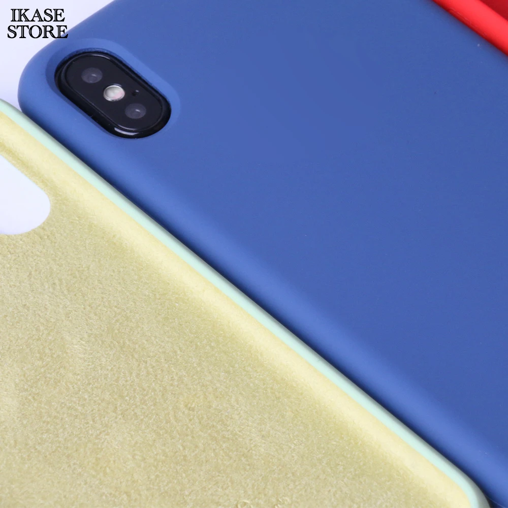 Чехол Ikase Store из жидкого силикона для iphone x xr xs max мягкий чехол микрофибры 8 7 6 6s