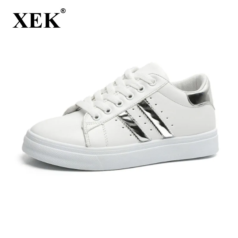 Женские повседневные кроссовки XEK из ПУ кожи на шнуровке классические ZLL29