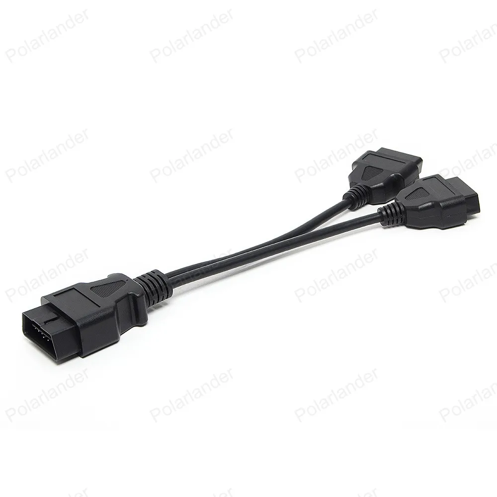 Горячая 16 Pin OBD 2 сплиттер кабель для автомобильного сканера Мужской Двойной Женский Y разъем расширенный кабель-адаптер