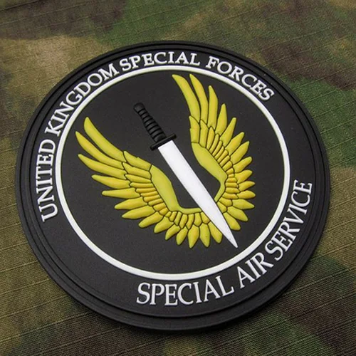 Британская армия S.A.S. Значок на липучке с крючком из ПВХ для специальных
