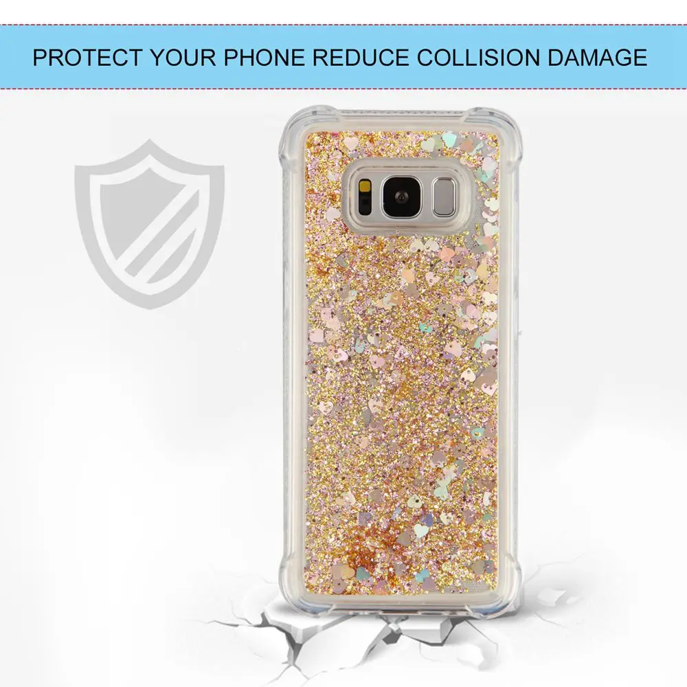 Tipfly динамический Жидкий блеск Sand Любовь Сердце Bling чехол для Samsung Galaxy S8 плюс