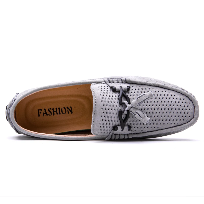 New Punching Breathable Loafers Summer Men Shoes Slip-On Lazy Boat Soft Moccasins Fashion Light Casual Driving | Обувь