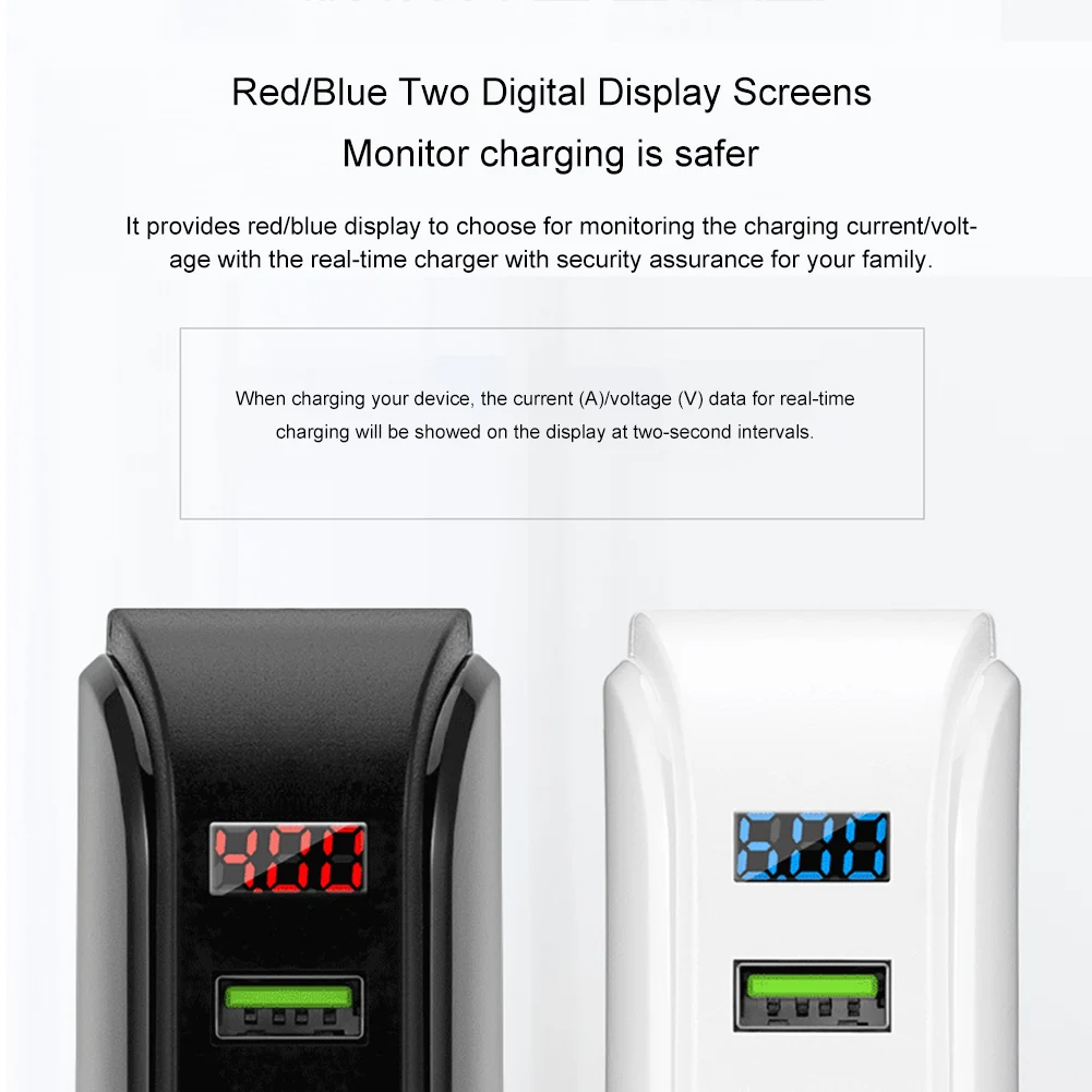 Rondaful, новинка, Смарт, 5 портов, USB, быстрая зарядка, цифровой дисплей, китайский, ЕС, США, вилка, зарядное устройство для путешествий, универсальное для смартфонов