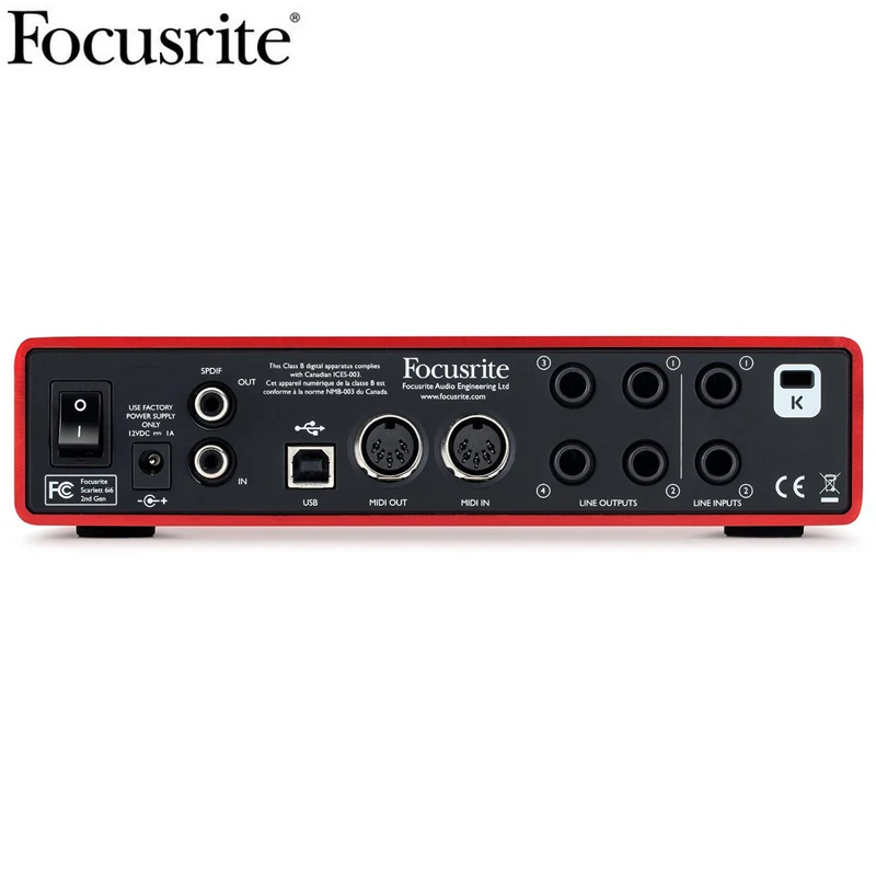 Новый модернизированный Focusrite Scarlett 6i6 второго поколения 6 в выход USB 2 0 аудио