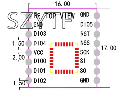 1PCS433MHZ 470M SX1278 беспроводной модуль приемопередатчика 100W LoRa распределенный спектр