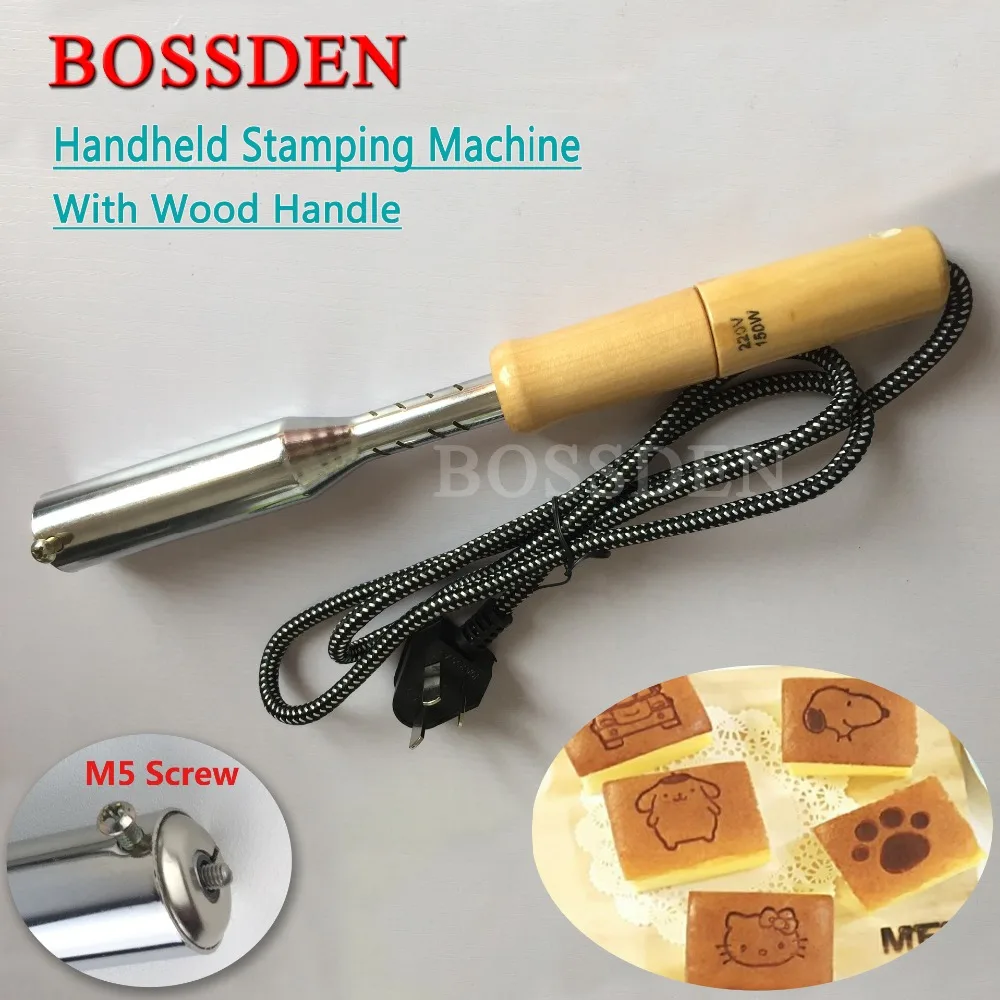 BOSSDEN 150 Вт термопресс для изготовления тортов гамбургеров мяса деревянной ручкой