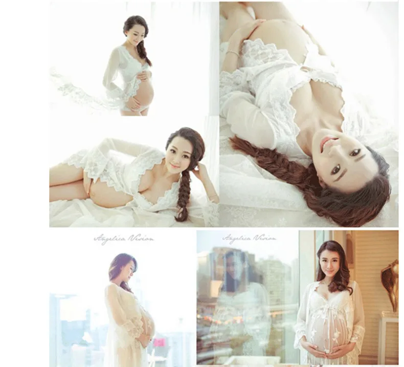 2016 Распродажа однотонная Новинка хлопковое кружевное платье для беременных