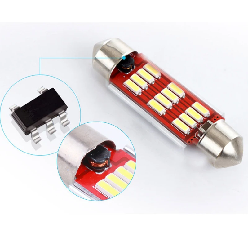 KRADA 8 шт./лот Led C5W автомобильные стеклянные световые линзы Festoon для volkswagen vw golf 4 5 6