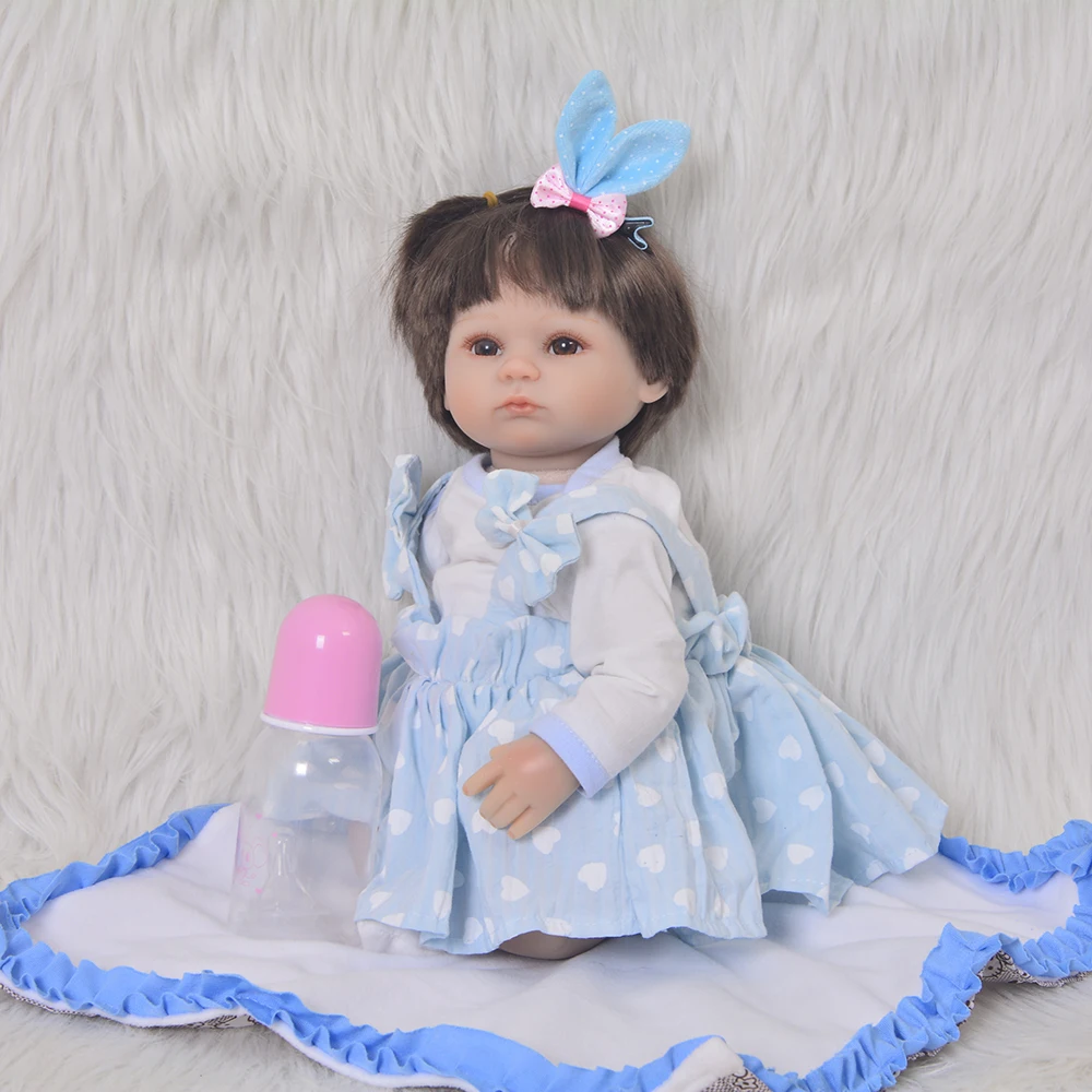 

Lifelike 17 Inch Baby Doll Soft Silicone 42 cm Real Look Princess Girl Reborn Doll Toys For Child Birthday Gift Kid Bedtime Play