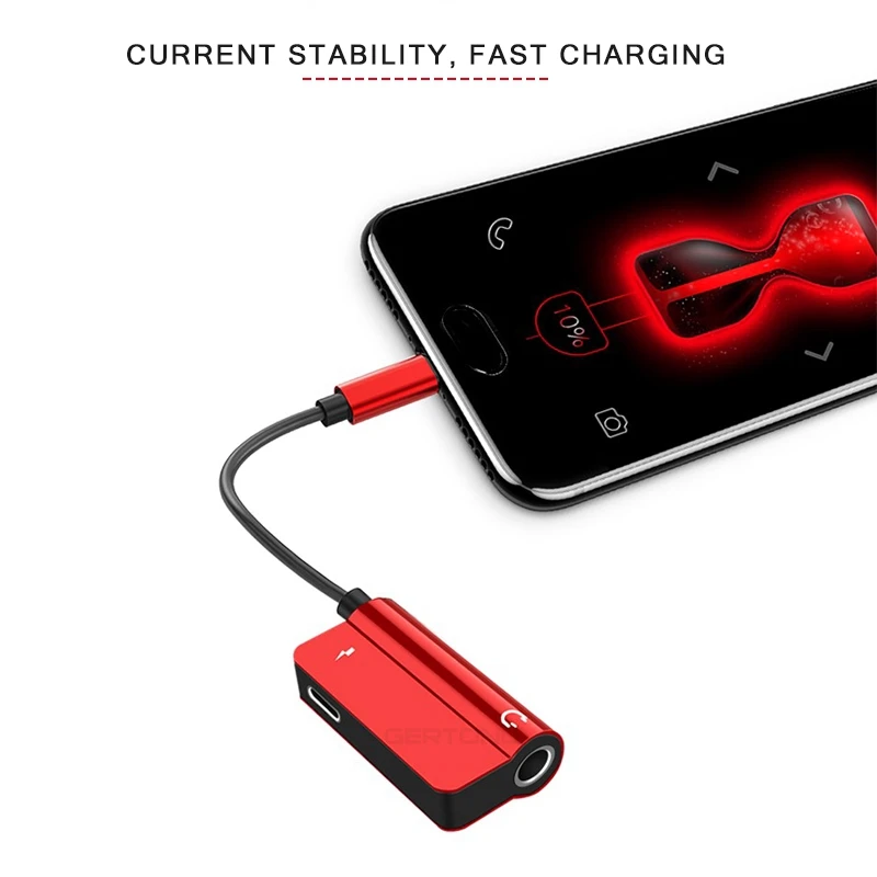 Аудиоадаптер 2 в 1 с разъемом типа C на 3 5 мм USB для разъема Lightning Huawei P20 Pro AUX кабель