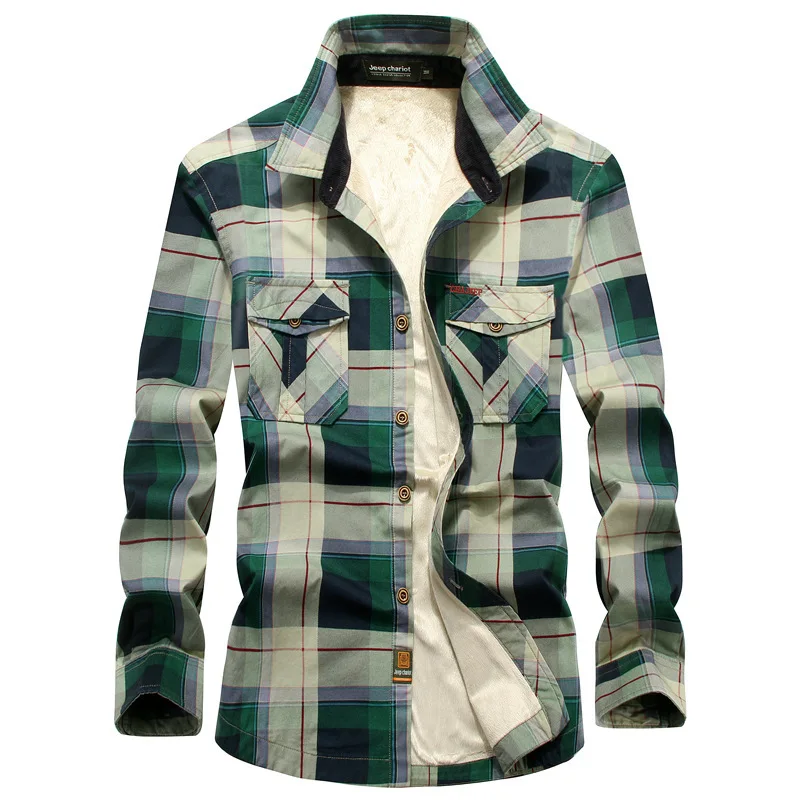 Брендовая рубашка мужская флисовая Зимняя Толстая теплая Camisa Masculina подушки из