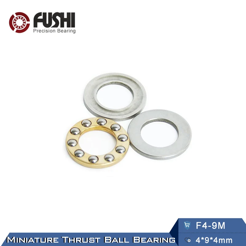 F4-9M подшипник 4*9*4 мм(10 шт.) ABEC-1 миниатюрный F4 9 м упорный осевой F4 9 м шарикоподшипники с рифленой направляющей