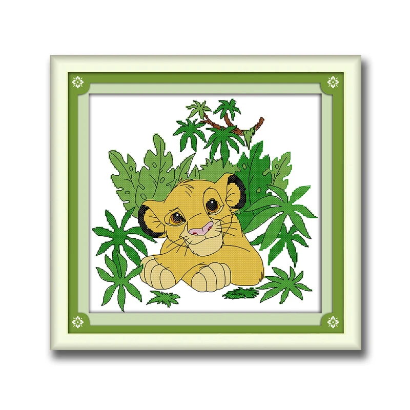 Картина с изображением Льва животных героев мультфильмов напечатанная на холсте