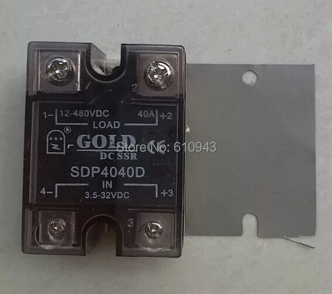 SDP4040D 40A SSR напряжение нагрузки: 12 480VDC управление votlage: 3 5 32VDC Однофазное ssr