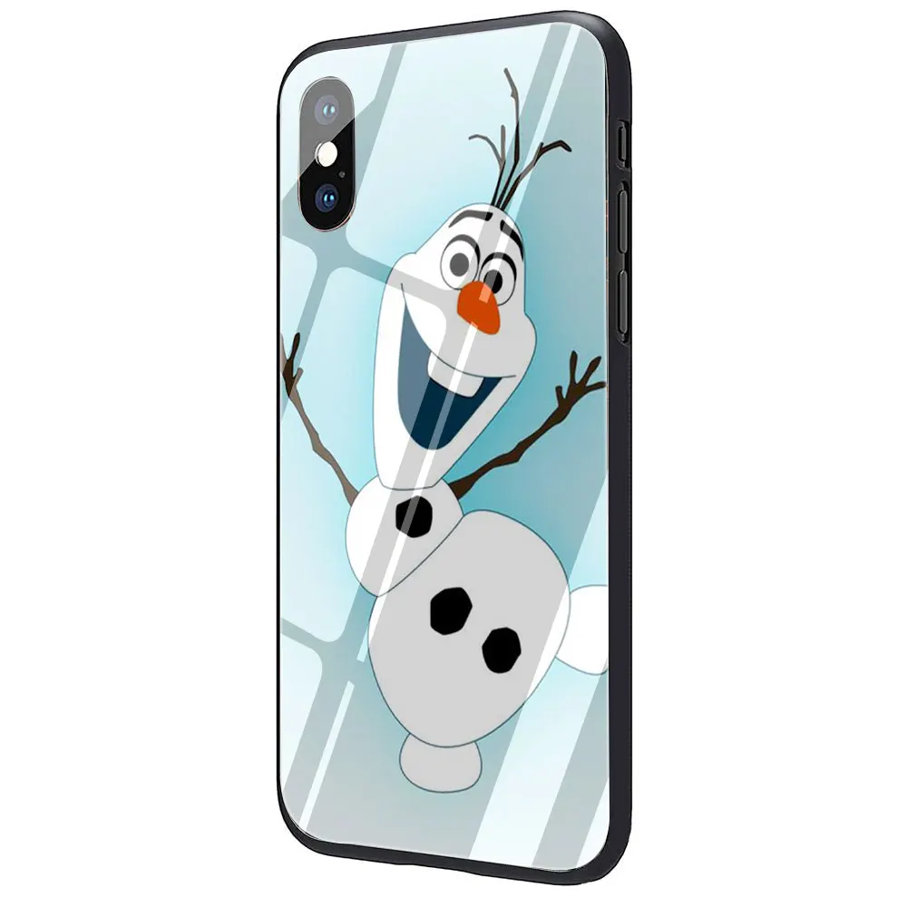 G7 Милый чехол olaf snow man из закаленного стекла для iPhone 11 Pro 6 6S Plus 7 8 Plus X XS XR XS Max - Color: G7