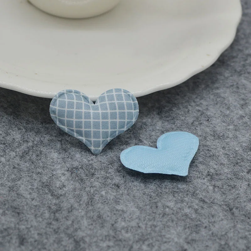 50 шт./лот 3,8*3 см Gingham Сердце Мягкие Аппликации для DIY ручной работы Детские аксессуары для волос, подарок украшения аксессуары
