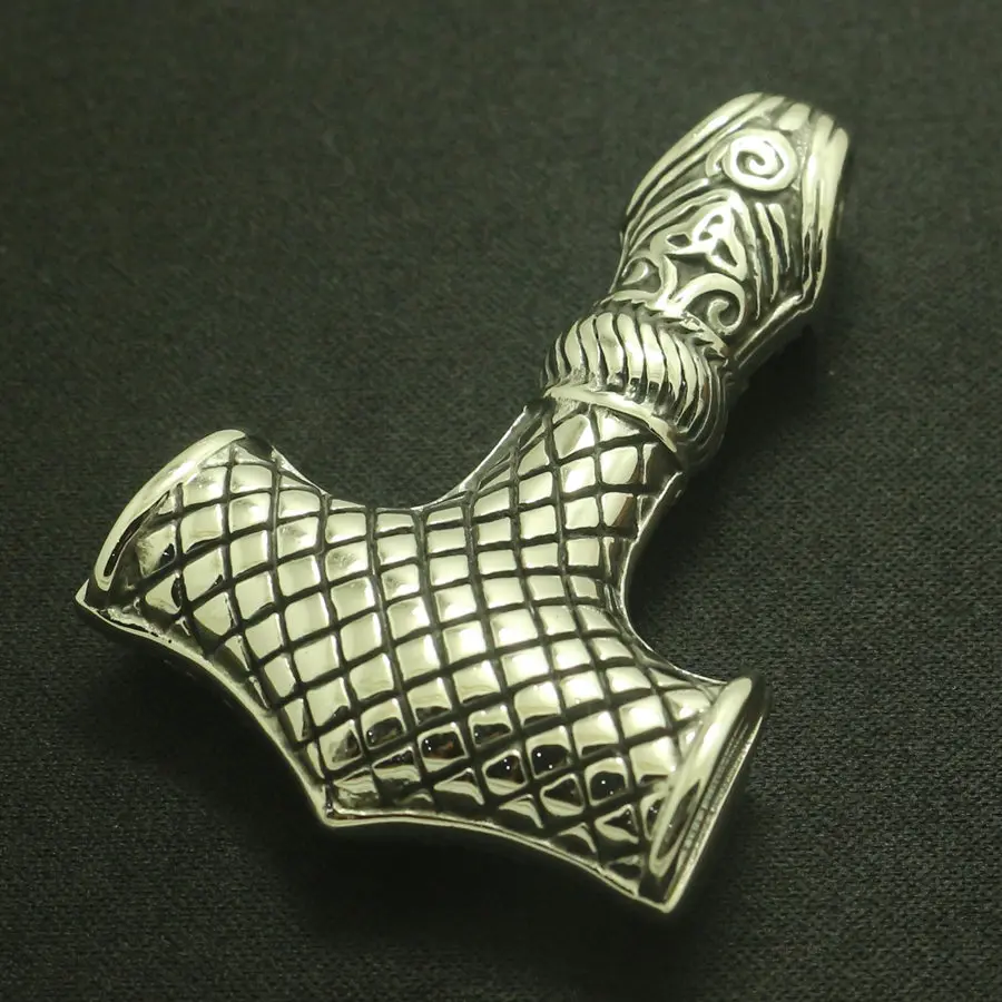 Мужской мальчик 316L из нержавеющей стали Cool Viking Thor's подвеска с молотком