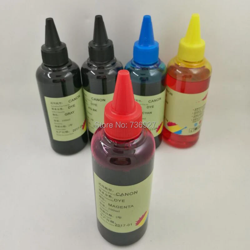 5X100 мл PGI-770 CLI-771 PGI770 CLI771 чернила для заправки краски принтера Canon PIXMA MG5770 MG6870 MG7770 |