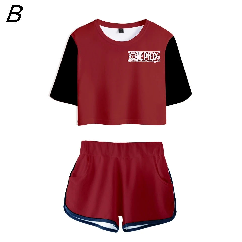 Один предмет Aventure Nieuwste Cool Midriff t-шорты сексуальный клубный костюм Vrouwen Straw Monkey D