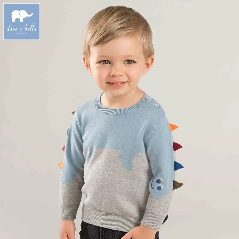 DBW8558 dave bella осенний вязаный свитер для маленьких мальчиков модный пуловер топы