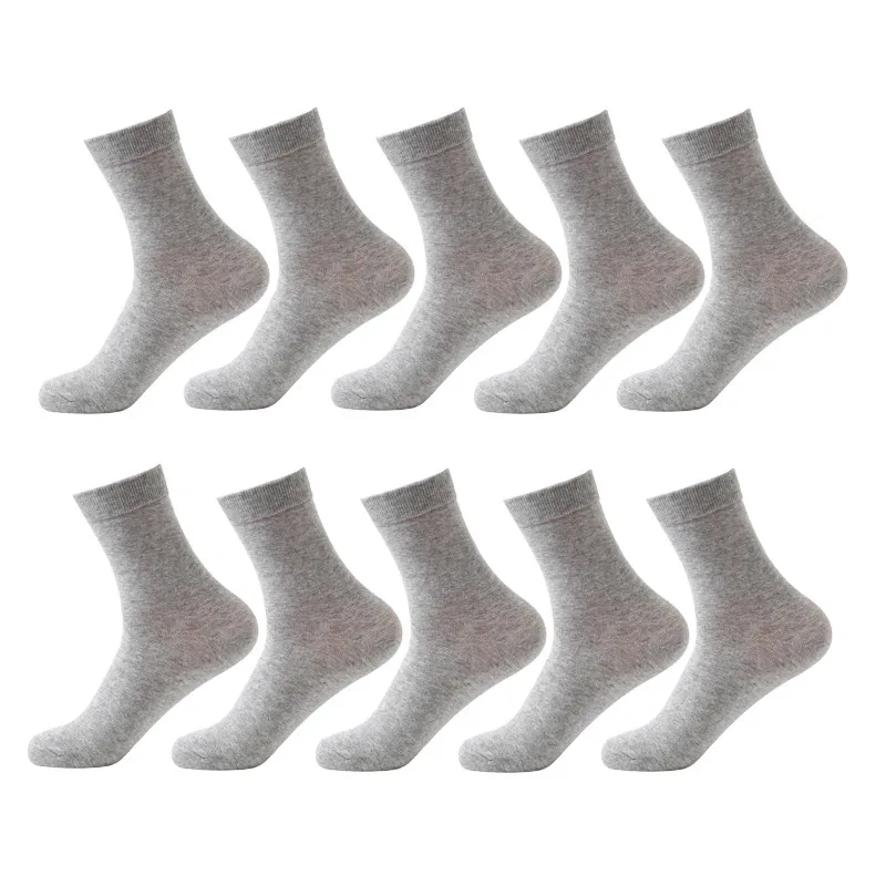 F018 MYORED, 10 пар/партия, мужские носки, хлопок, короткие, без пятки, люксовый бренд, классические, одноцветные, носки для мужчин, бизнес, Повседневное платье, носки - Цвет: F018