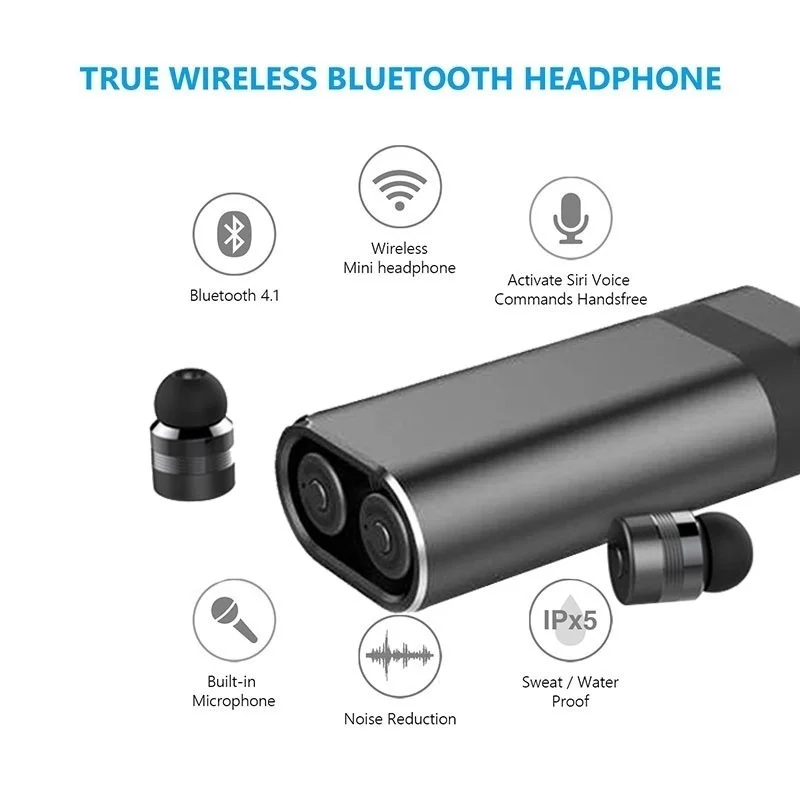 1 пара мини беспроводные наушники вкладыши Bluetooth 4 2 с магнитным зарядным