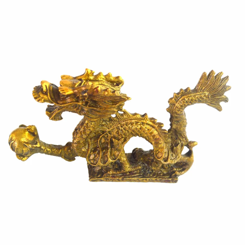 

Feng Shui Dragon Grasping Pearl of Success/Fengshui Brass Statue M1252
