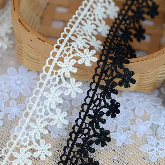 15 ярдов/партия 3 4 см ручная работа пэчворк полиэстер вышитая кружевная лента