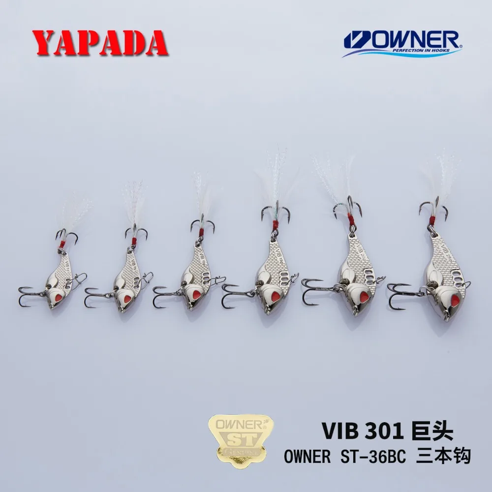 YAPADA VIB 301 мех 20 г/25 г тройной крючок 52 55 мм перо многоцветный цинковый сплав металл